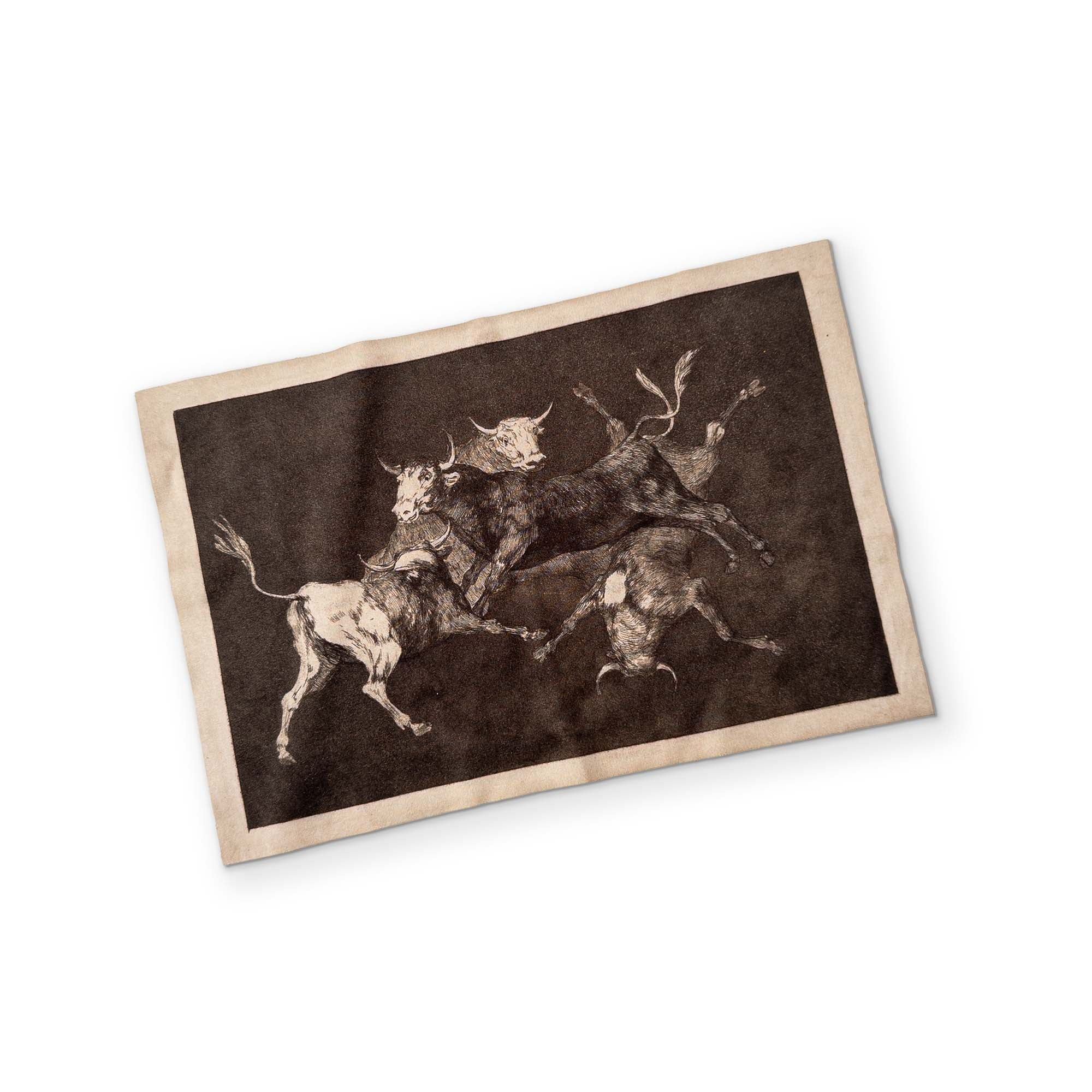 A PAINTING YOU CAN CLEAN YOUR GLASSES WITH - GOYA BULLS