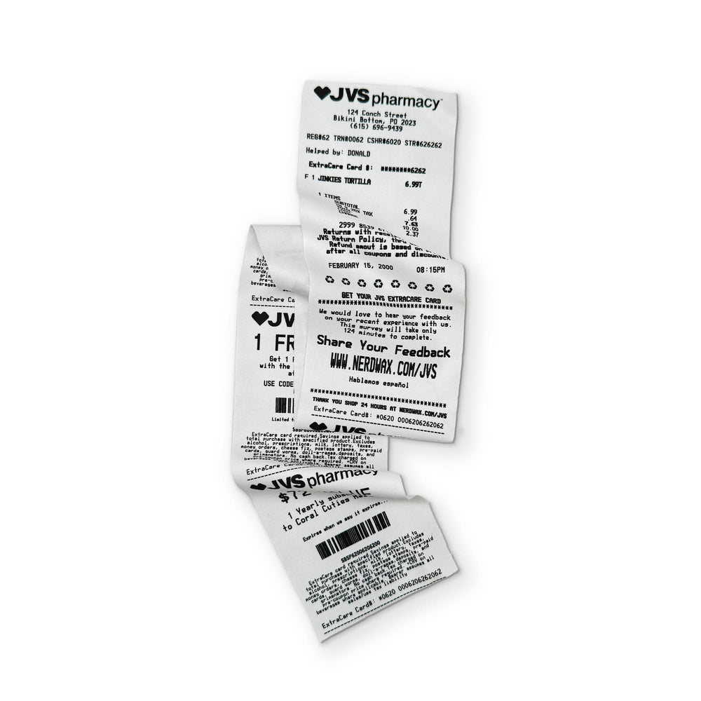 A RECEIPT YOU CAN CLEAN YOUR GLASSES WITH