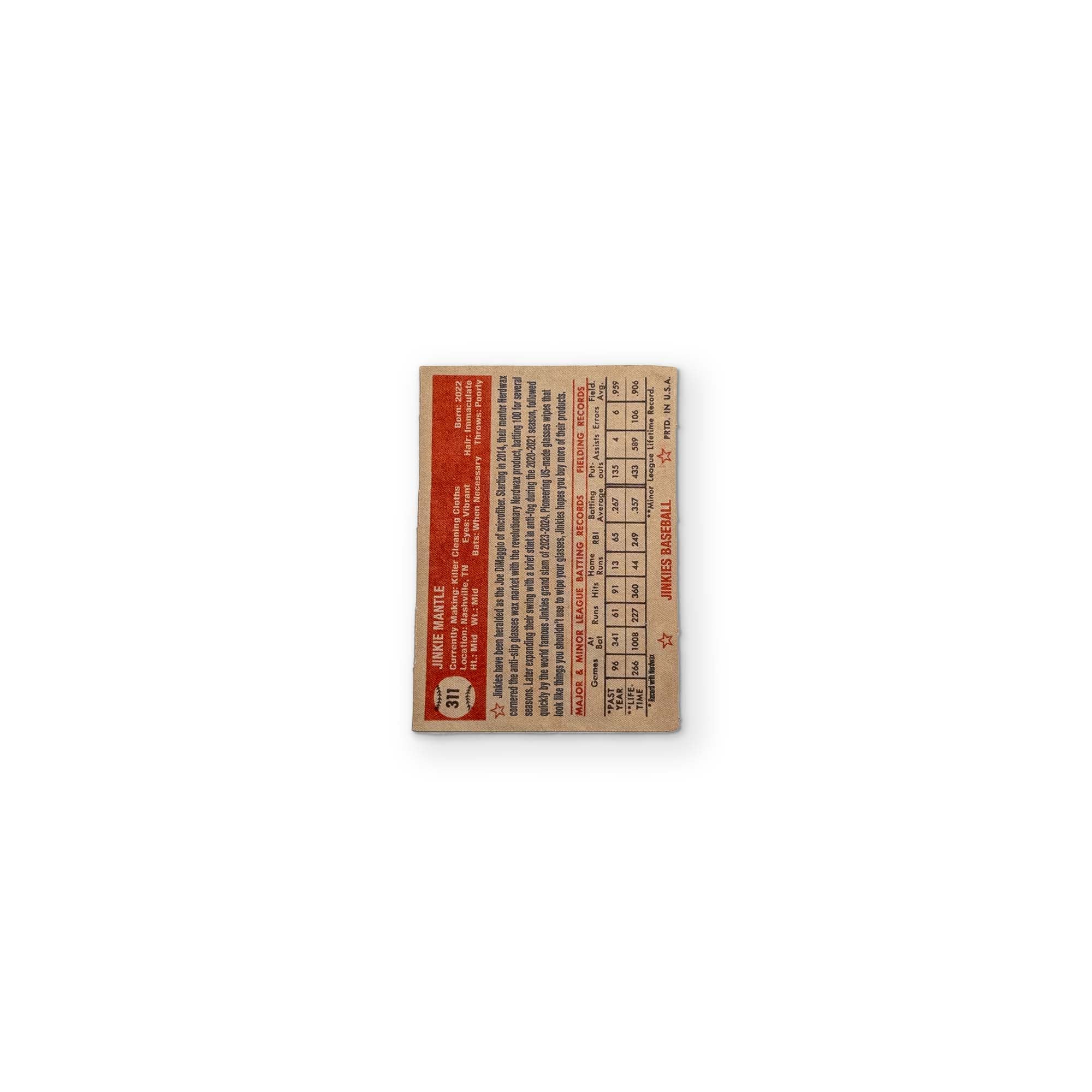 A BASEBALL CARD YOU CAN CLEAN YOUR GLASSES WITH