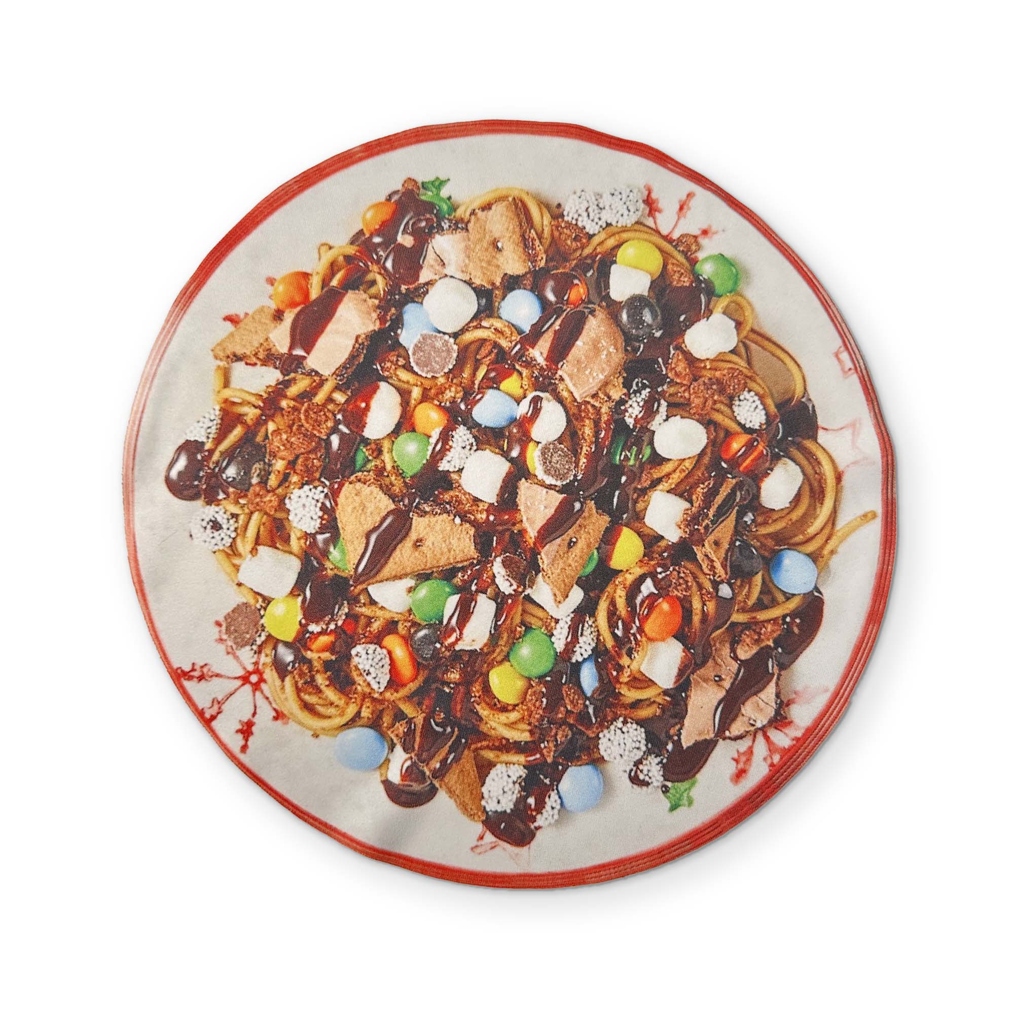 A BOWL OF ELF SPAGHETTI YOU CAN CLEAN YOUR GLASSES WITH