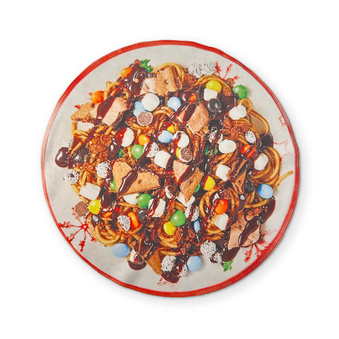A BOWL OF ELF SPAGHETTI YOU CAN CLEAN YOUR GLASSES WITH
