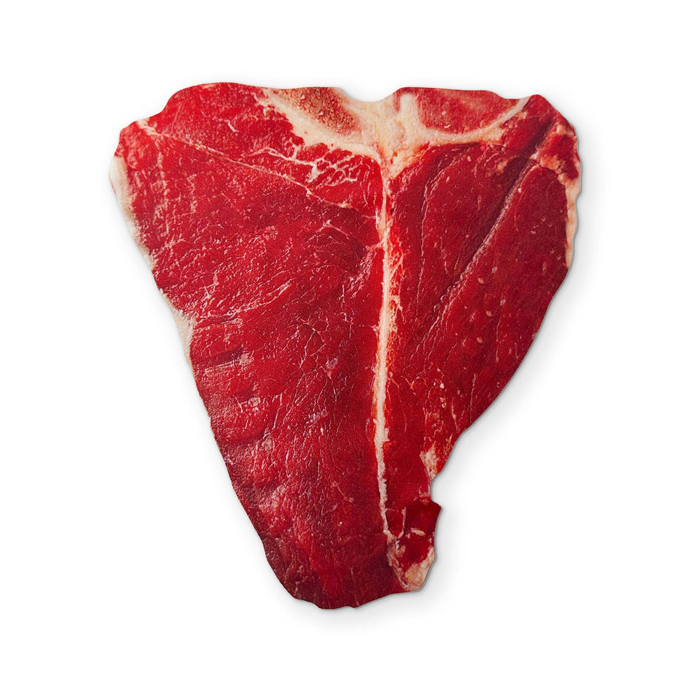 A T-BONE STEAK YOU CAN CLEAN YOUR GLASSES WITH