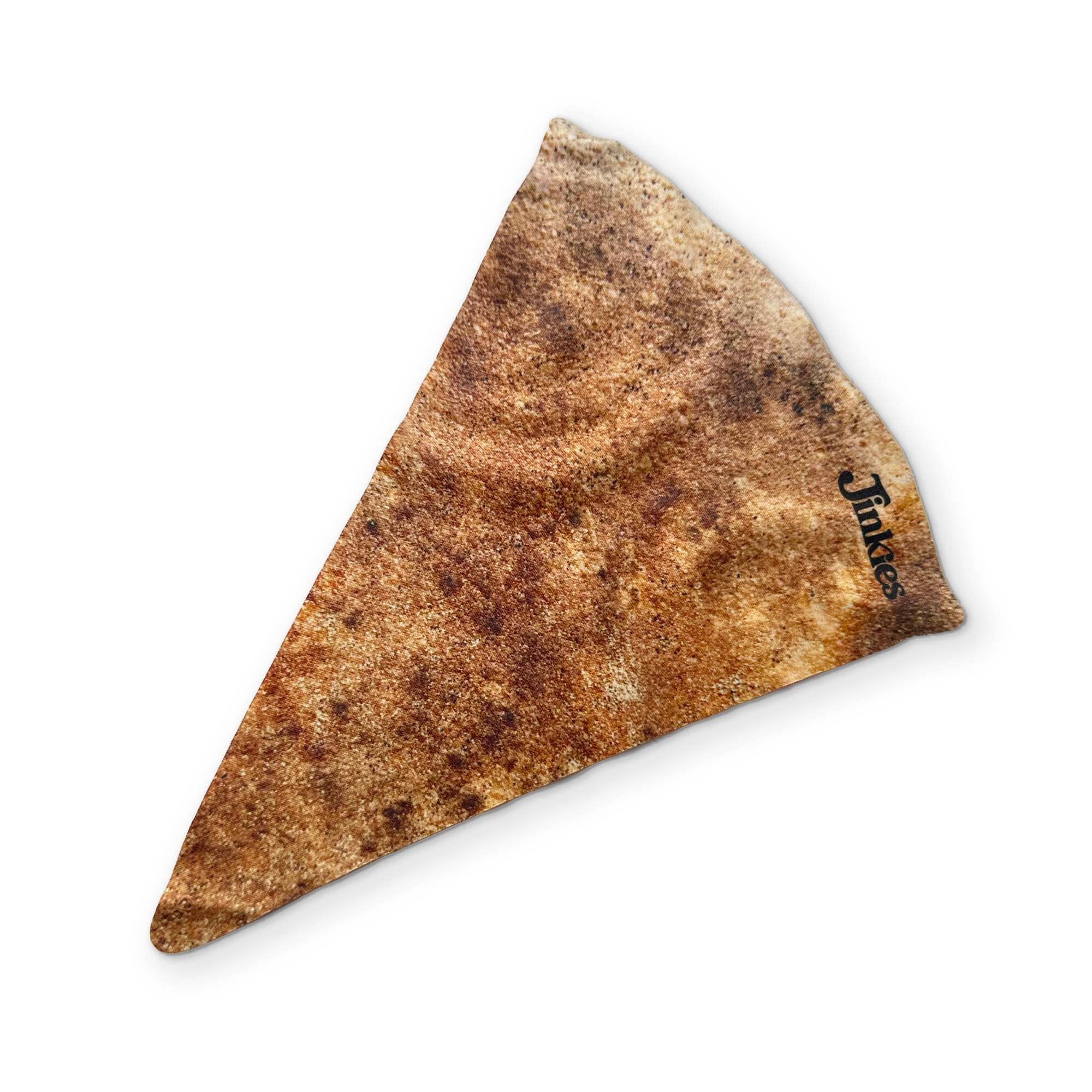 A SLICE OF CHEESE PIZZA YOU CAN CLEAN YOUR GLASSES WITH