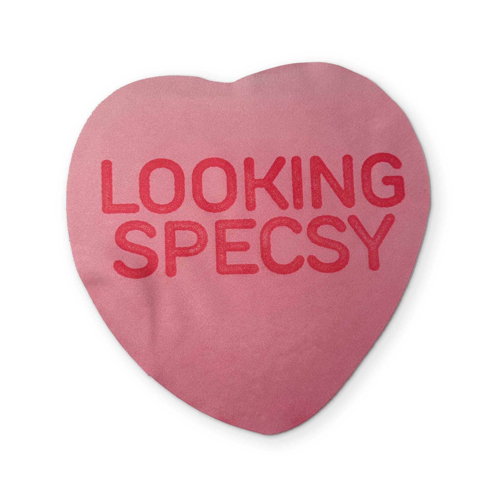 A CANDY HEART YOU CAN CLEAN YOUR GLASSES WITH