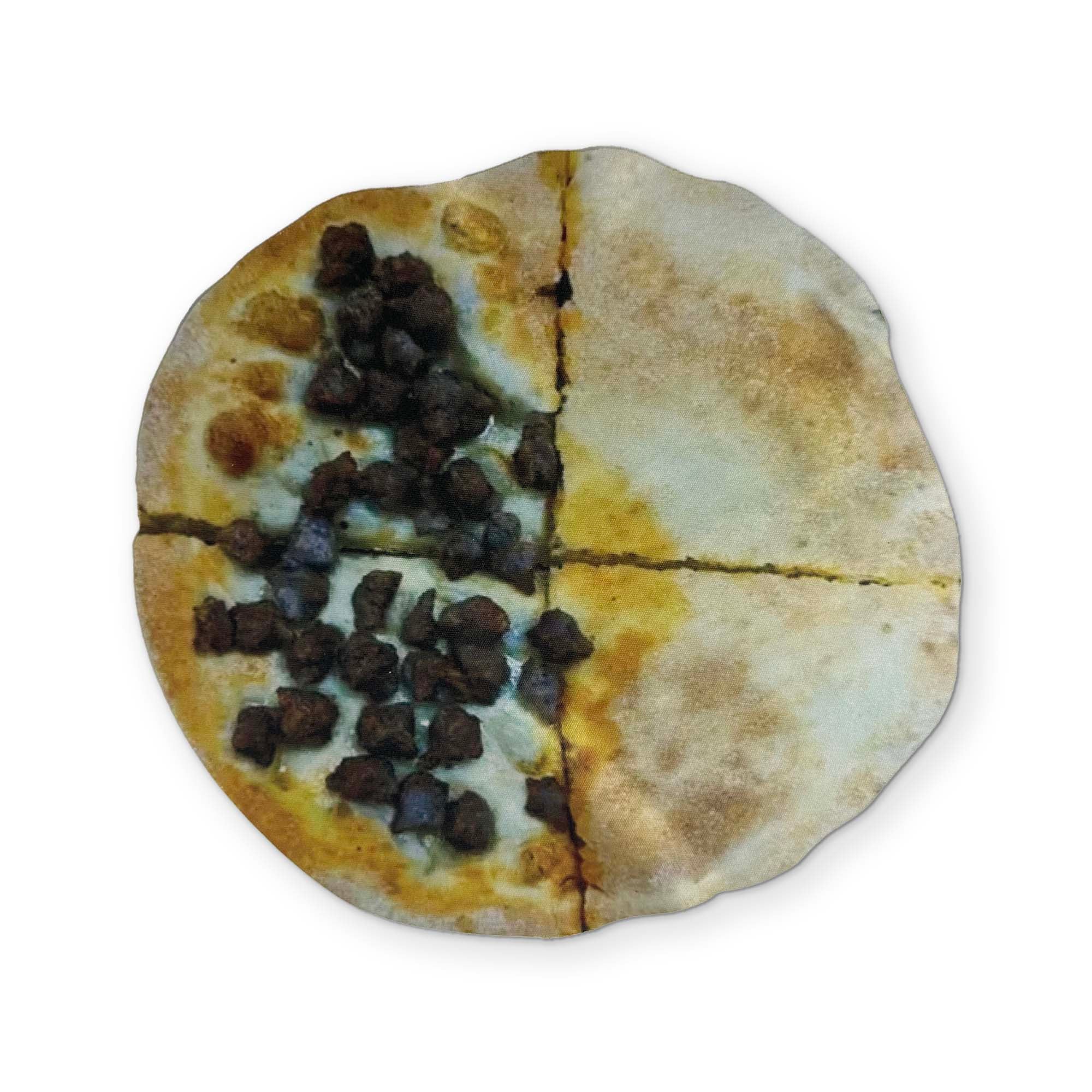 NONE PIZZA WITH LEFT BEEF YOU CAN CLEAN YOUR GLASSES WITH