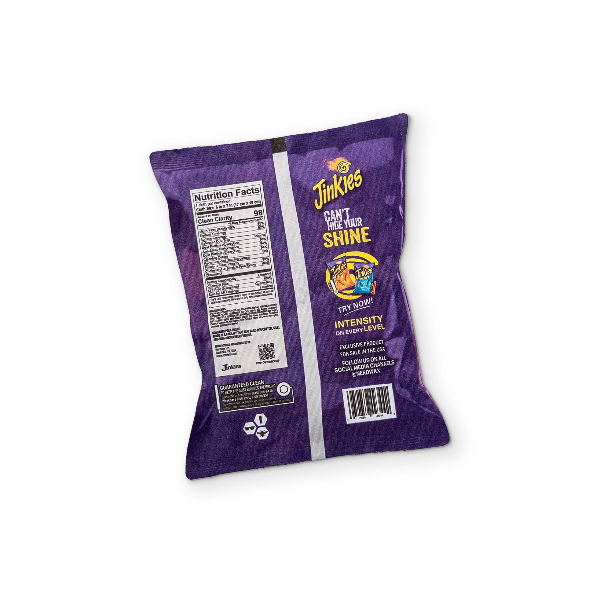A Bag of Chili Lime Jinkies You Can Clean Your Glasses With