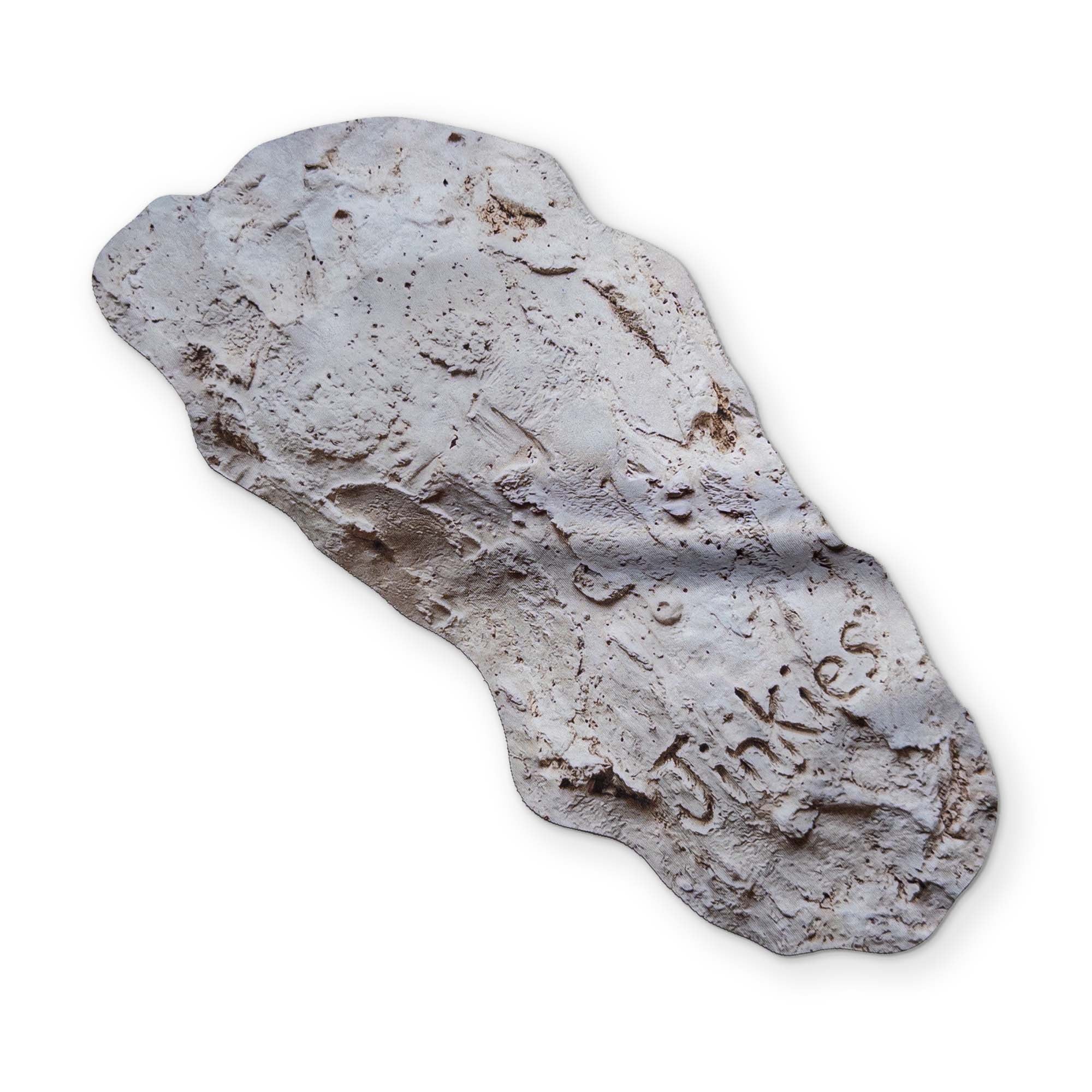 A BIGFOOT FOOTPRINT CAST YOU CAN CLEAN YOUR GLASSES WITH