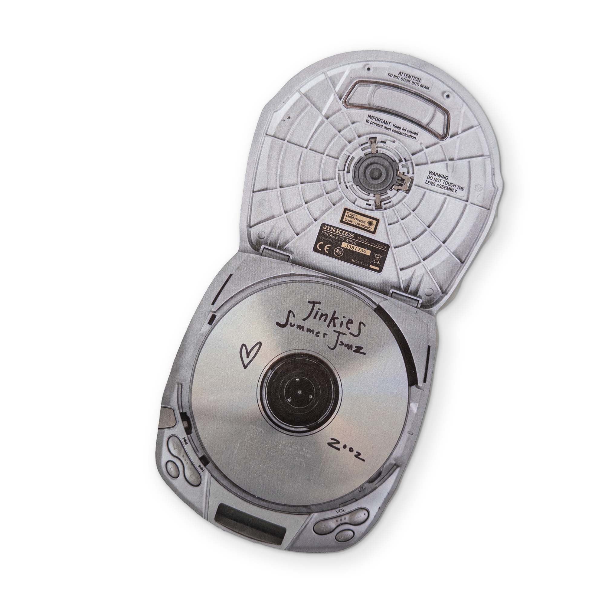 A CD PLAYER YOU CAN CLEAN YOUR GLASSES WITH