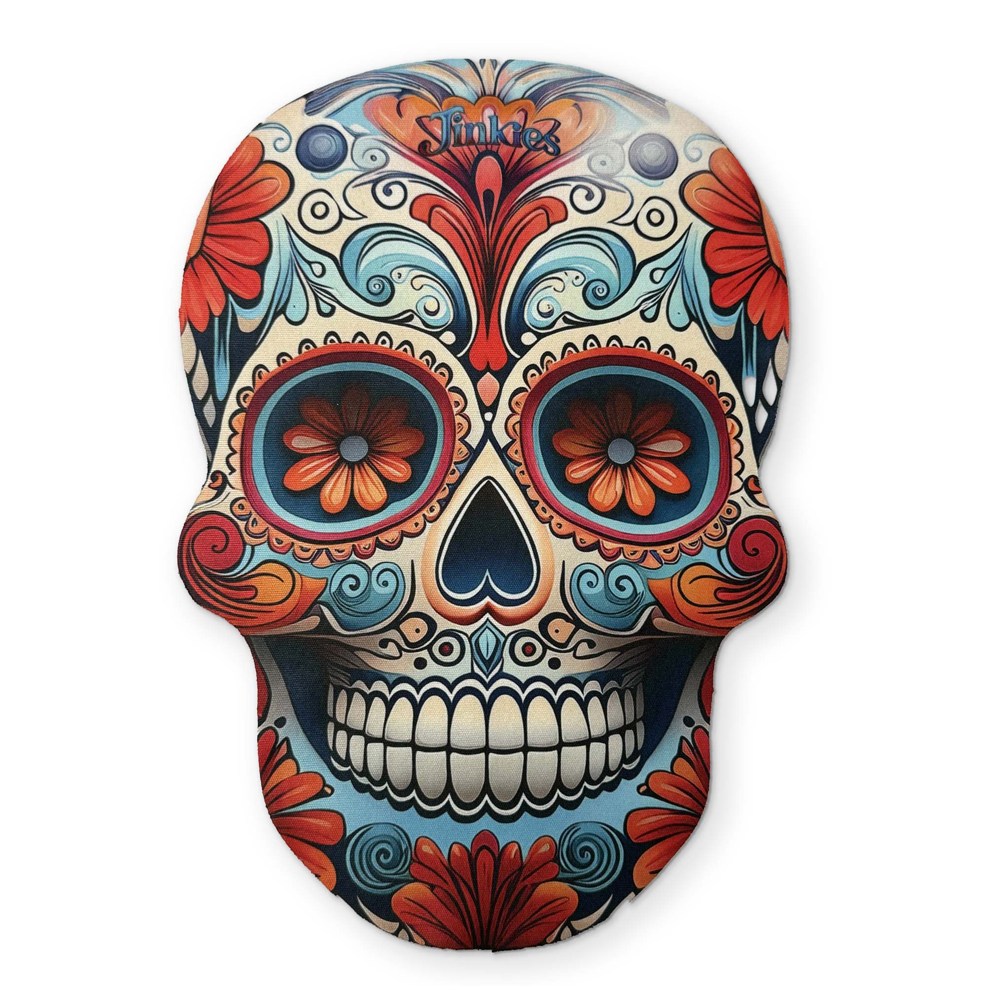 A SUGAR SKULL YOU CAN CLEAN YOUR GLASSES WITH