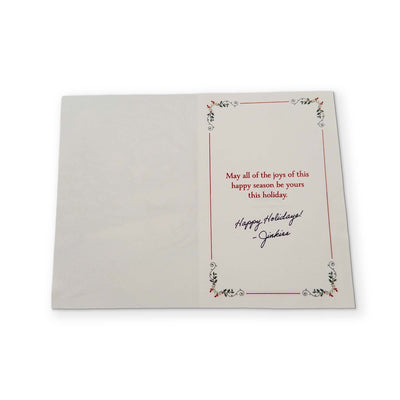 A HOLIDAY CARD YOU CAN CLEAN YOUR GLASSES WITH