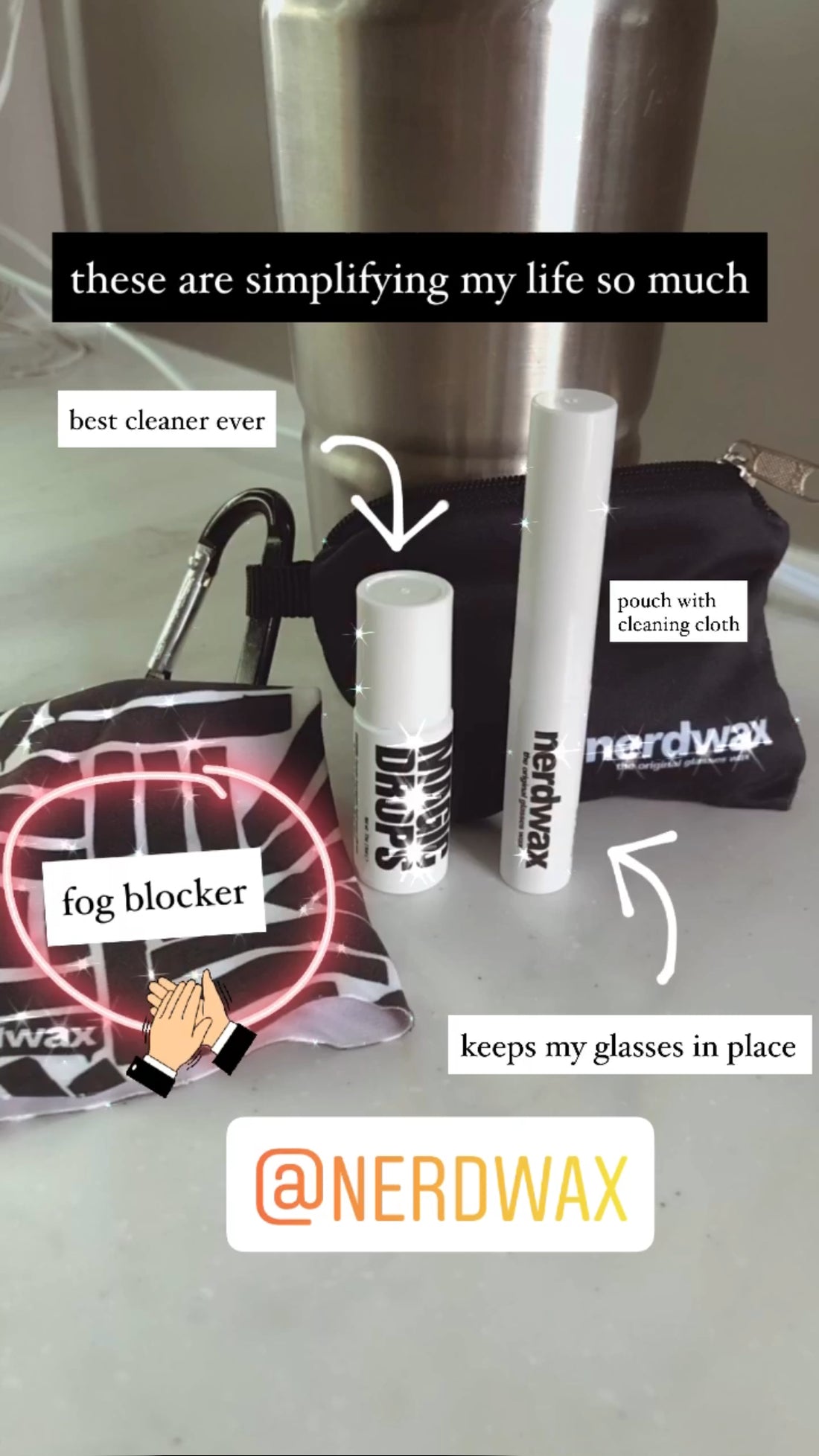  Nerdwax FogBlock, Anti Fog Lens Wipes, Keeps Glasses from  Fogging
