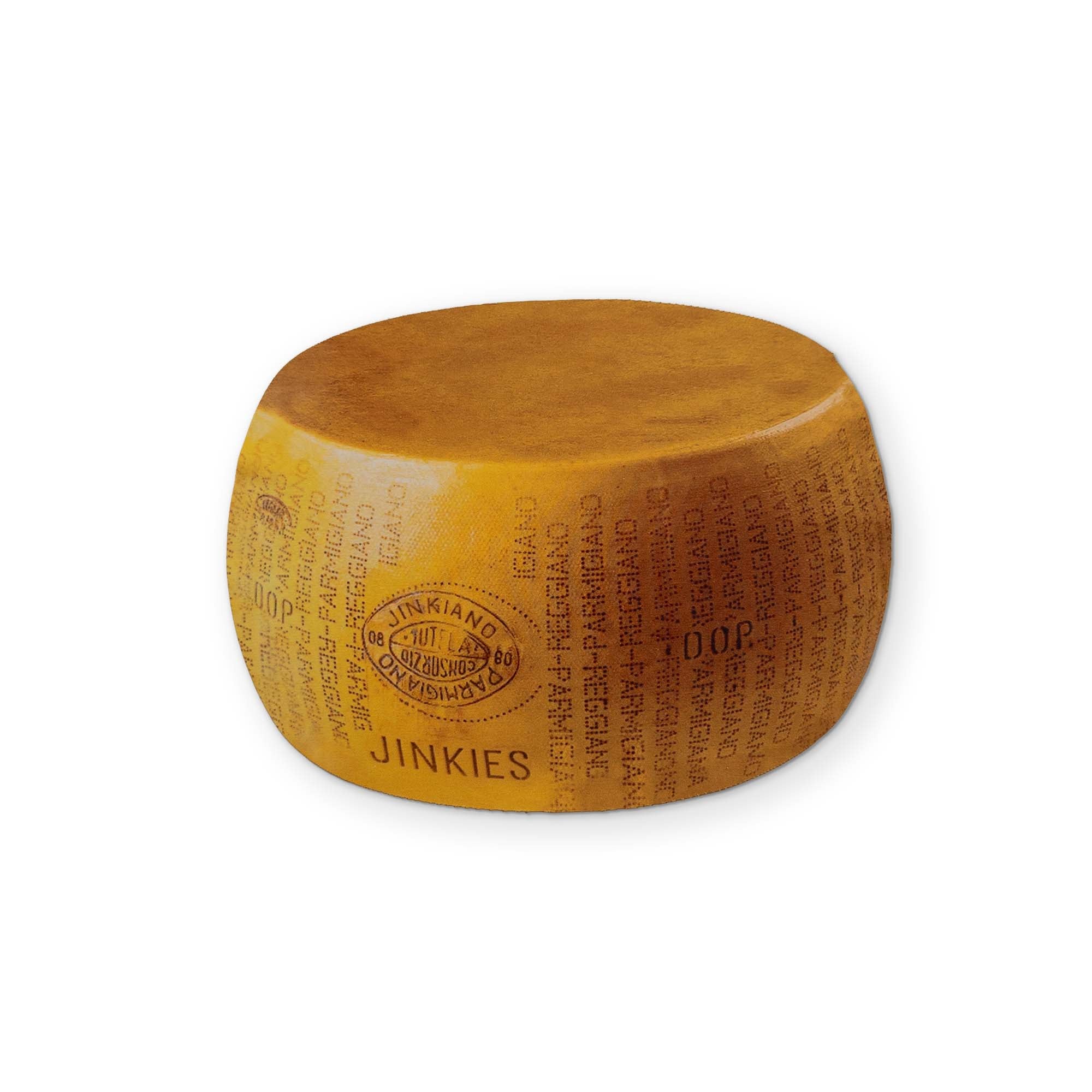 A PARMESAN CHEESE WHEEL YOU CAN CLEAN YOUR GLASSES WITH