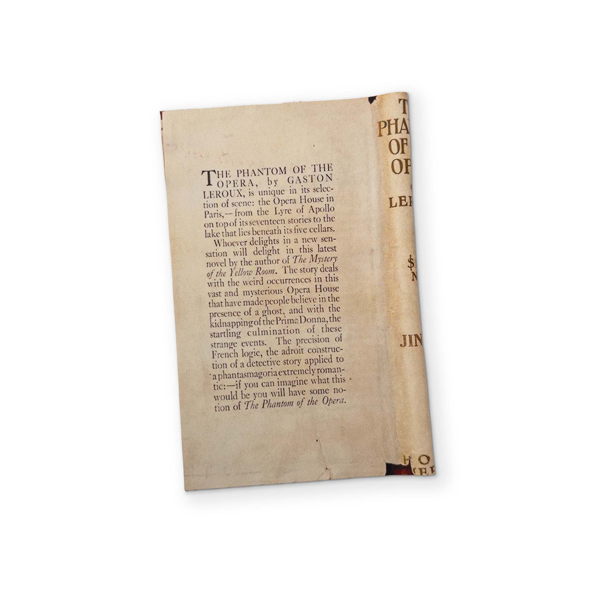 PHANTOM OF THE OPERA - A BOOK YOU CAN CLEAN YOUR GLASSES WITH
