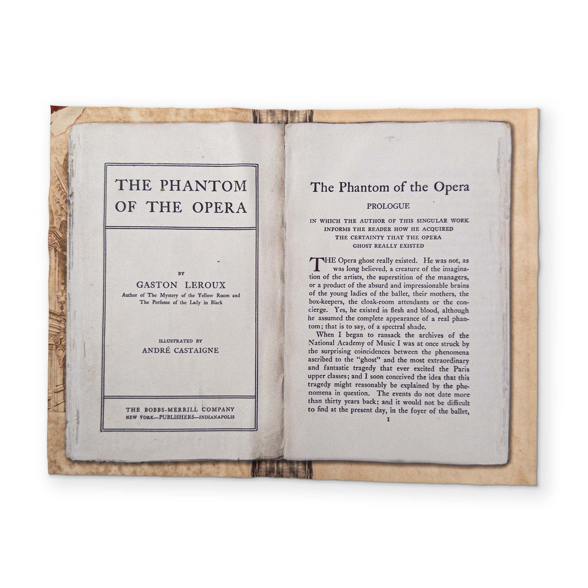 PHANTOM OF THE OPERA - A BOOK YOU CAN CLEAN YOUR GLASSES WITH