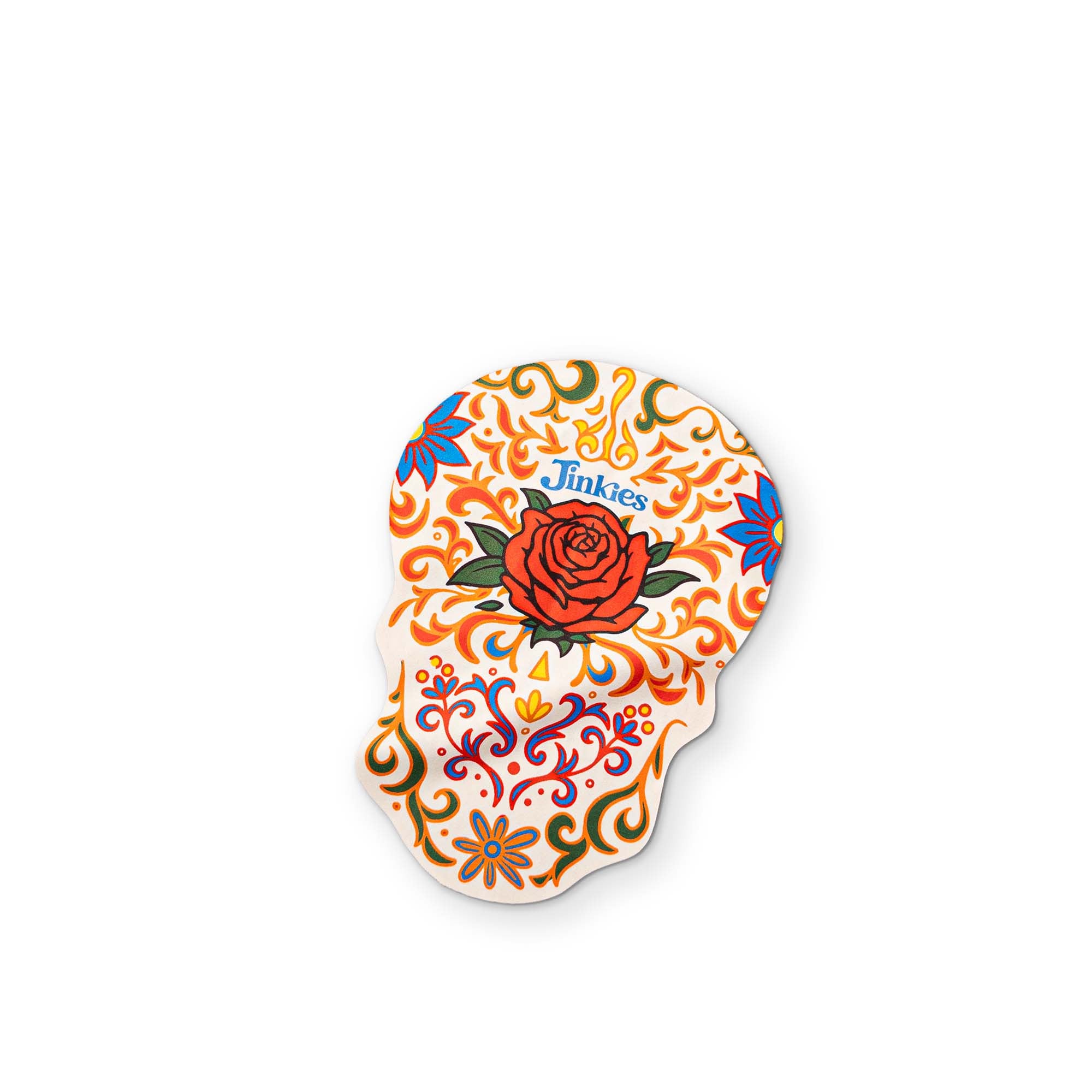 A SUGAR SKULL YOU CAN CLEAN YOUR GLASSES WITH