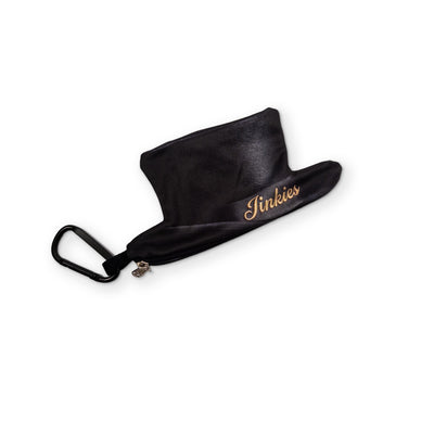 A TOP HAT POUCH WITH RABBIT CLEANING CLOTH INSIDE