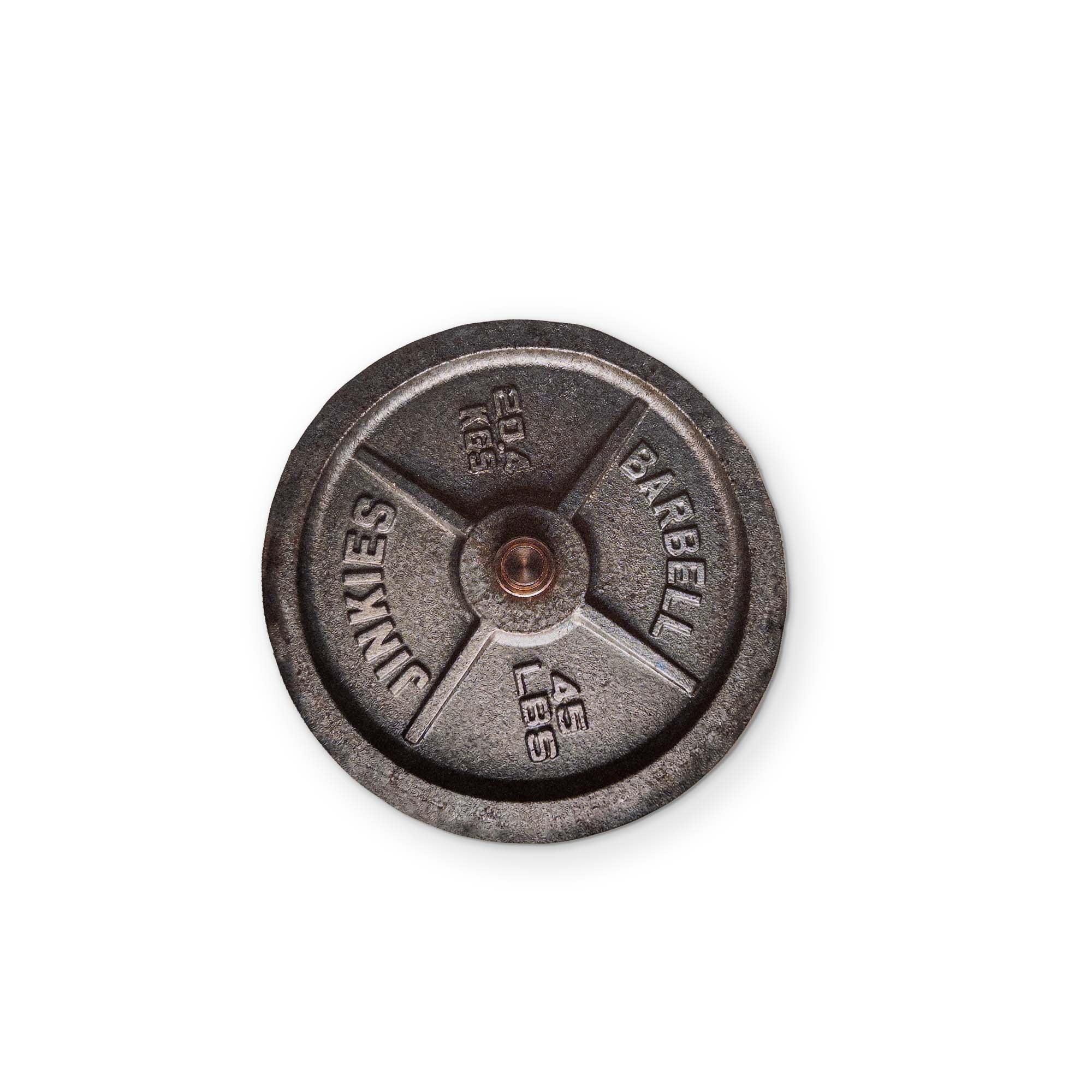 A 45LB WEIGHT PLATE YOU CAN CLEAN YOUR GLASSES WITH
