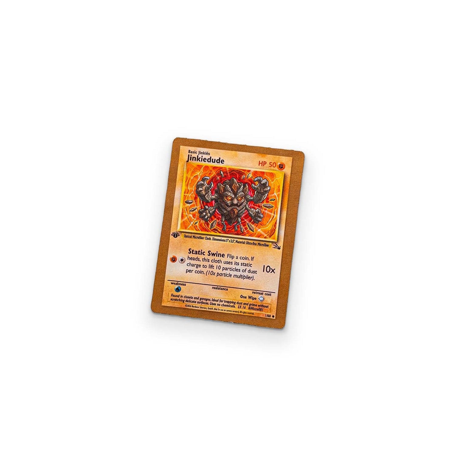 ムンク展　モクローメガネ拭き Microfiber Cloth That Looks Like a Monster-Catching Game Card