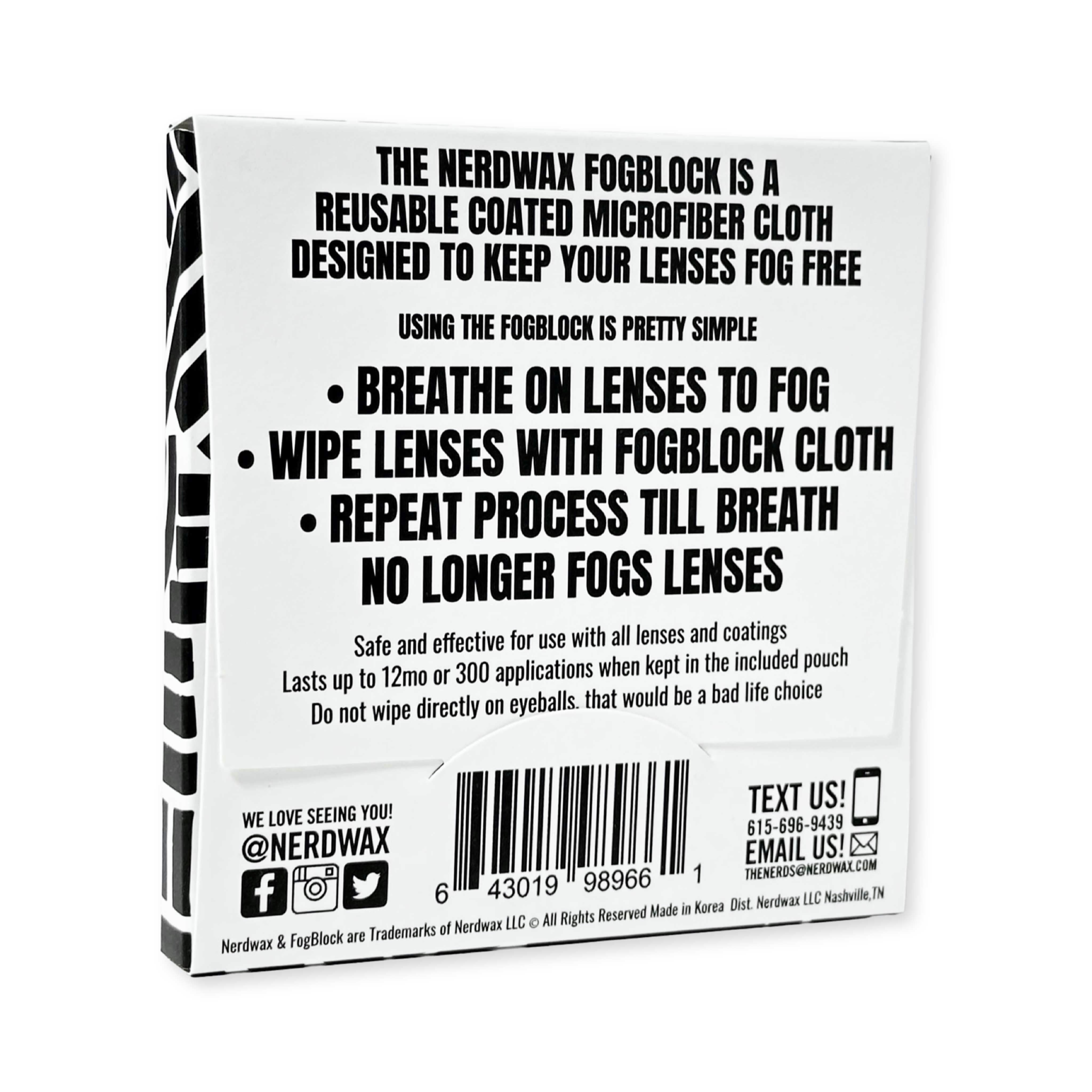 Nerdwax FogBlock - 3pk