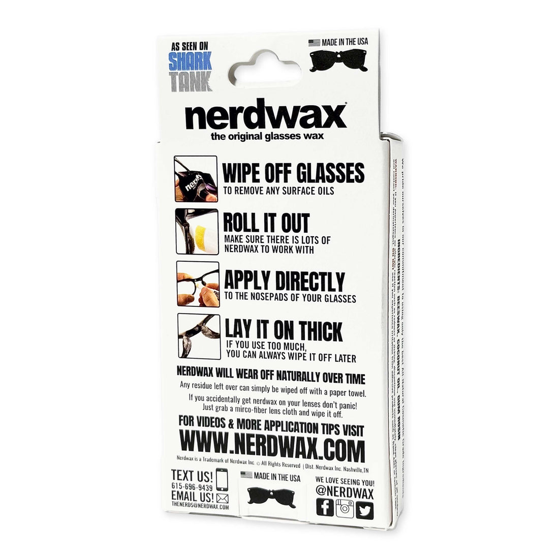 Nerdwax Glasses Wax Single + Magic Drops Glasses Cleaning Kit | Stop  Slipping Glasses | Magical Clean for Lenses & Screens